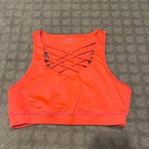 KIAVA runners bra electric coral like new!